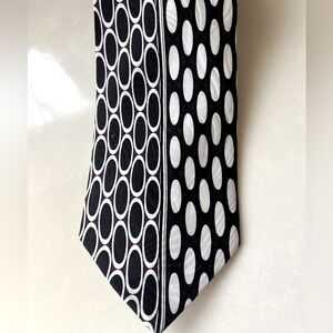 black and white mens tie